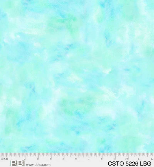 Mixed Watercolors Light Blue/Green - P&B Textiles