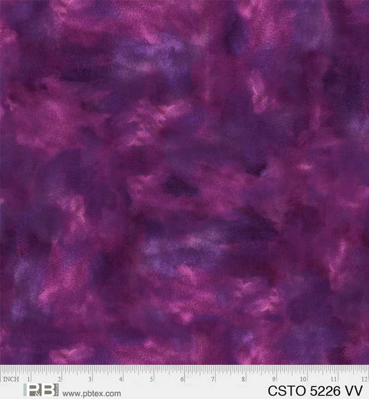 Mixed Watercolors Dark Violet - P&B Textiles