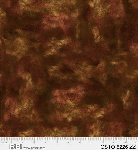 Mixed Watercolors Dark Brown - P&B Textiles