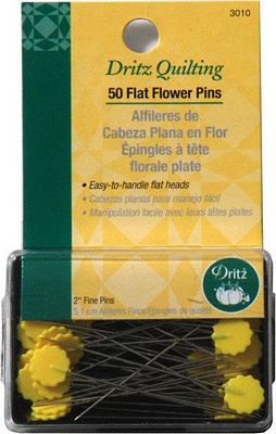 Dritz Flat Flower Pins Yellow