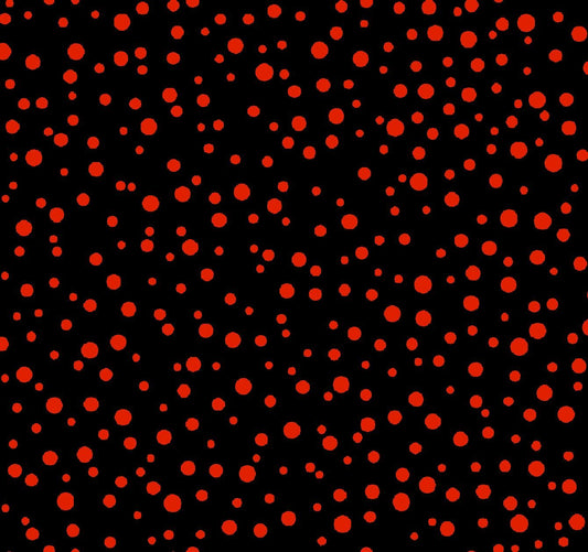 Lollie Dotted Red on Black - Yule Cool By Freckle