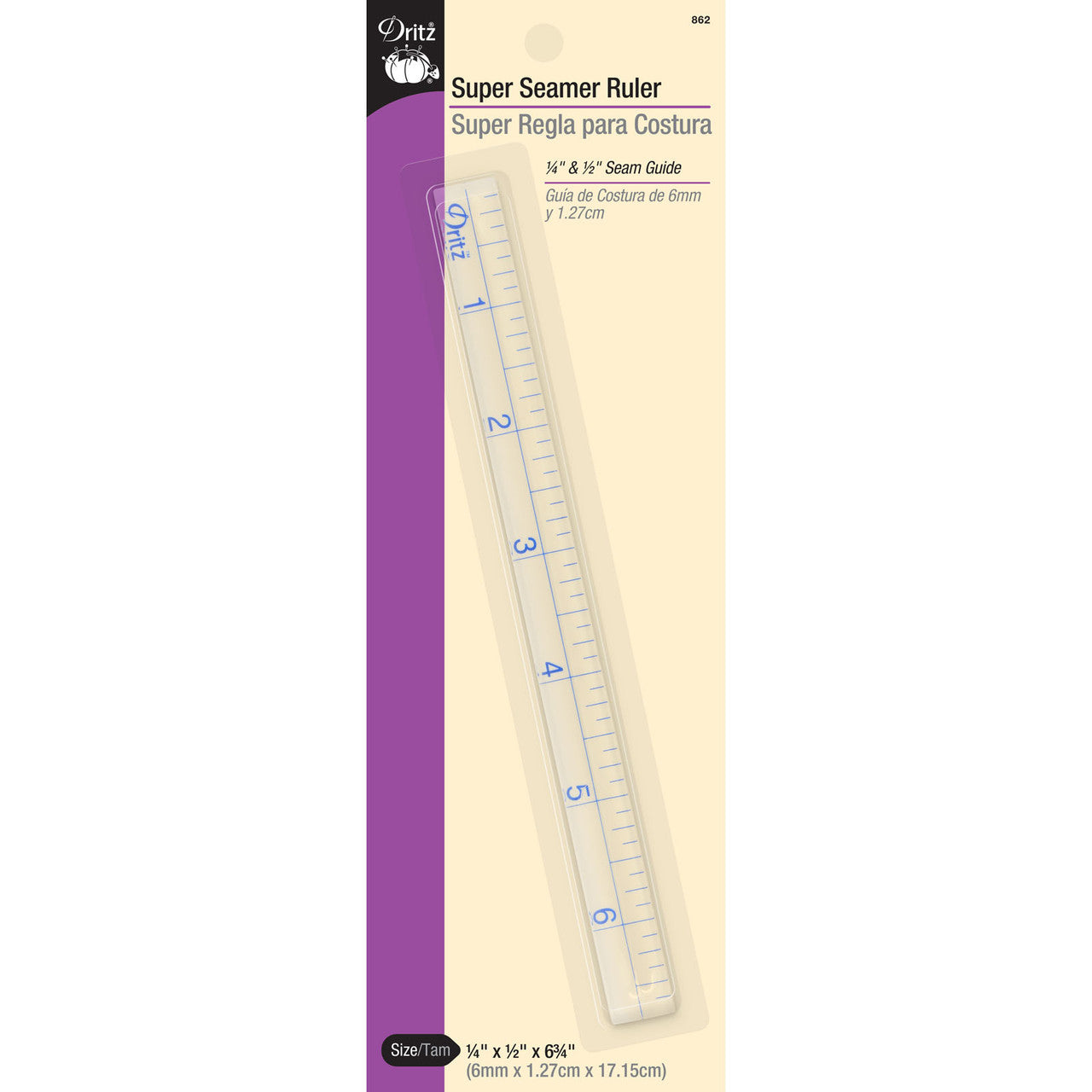 Dritz Super Seamer Ruler Medium Blue