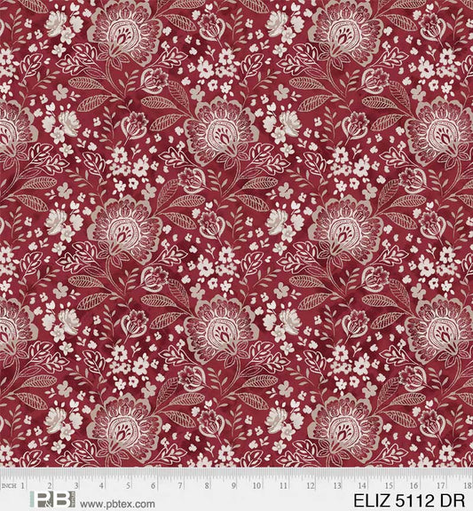 Elizabeth 108" Wide Backing Crimson Red - P&B Textiles