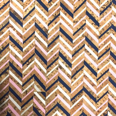 Ever Sewn Cork Blend Fabric 51 in x 19 in Chevron
