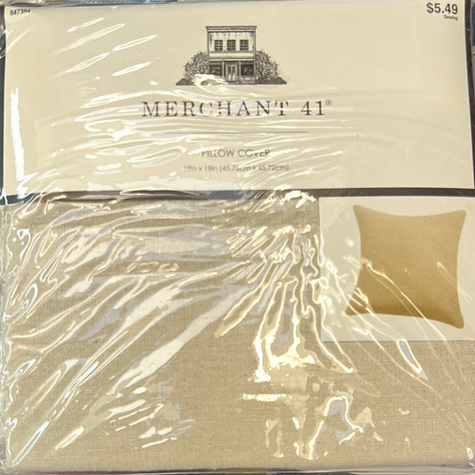 Merchant 41 - neutral plain Pillow cover 18in x 18in
