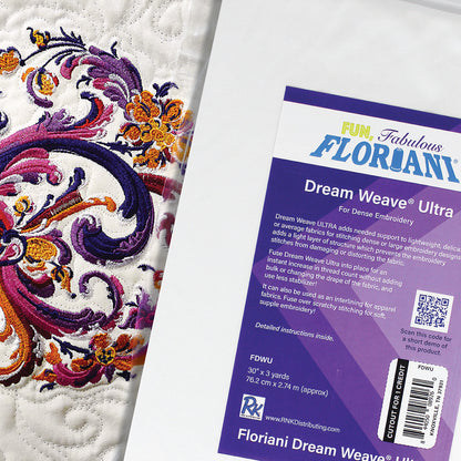 Floriani Dream Weave White Stabilizer (30” X 3 YARDS WHITE)
