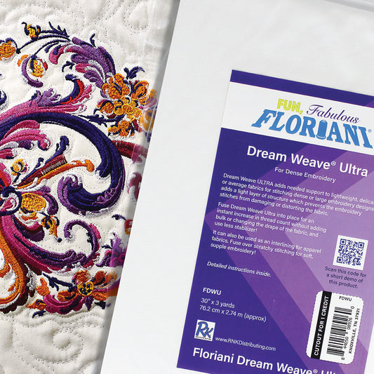 Floriani Dream Weave White Stabilizer (30” X 3 YARDS WHITE)