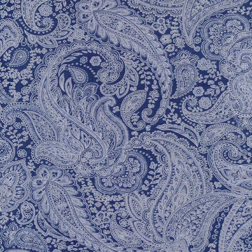 Metallic Paisley: Harbor - Timeless Treasures