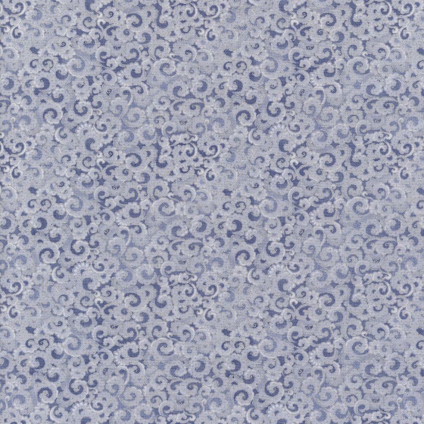 Packed Metallic Scrolls: Mist - Timeless Treasures