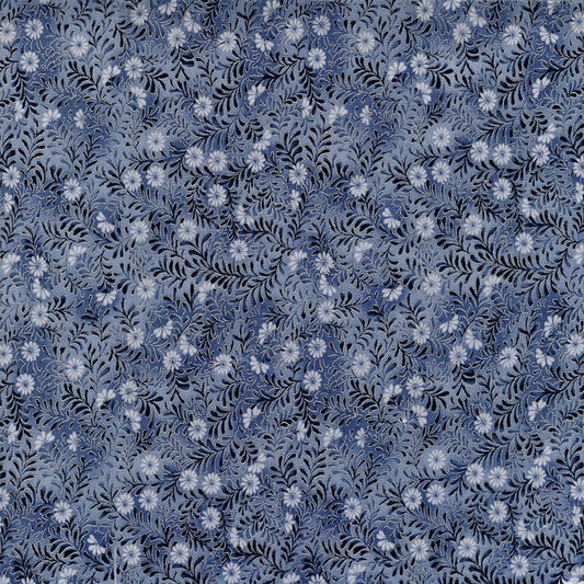 Tiny Metallic Florals: Harbor - Timeless Treasures