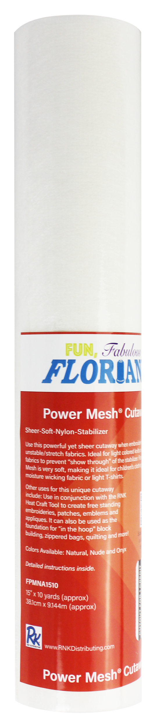 Floriani Power Mesh Fusible Natural (15" x 10 YARDS)