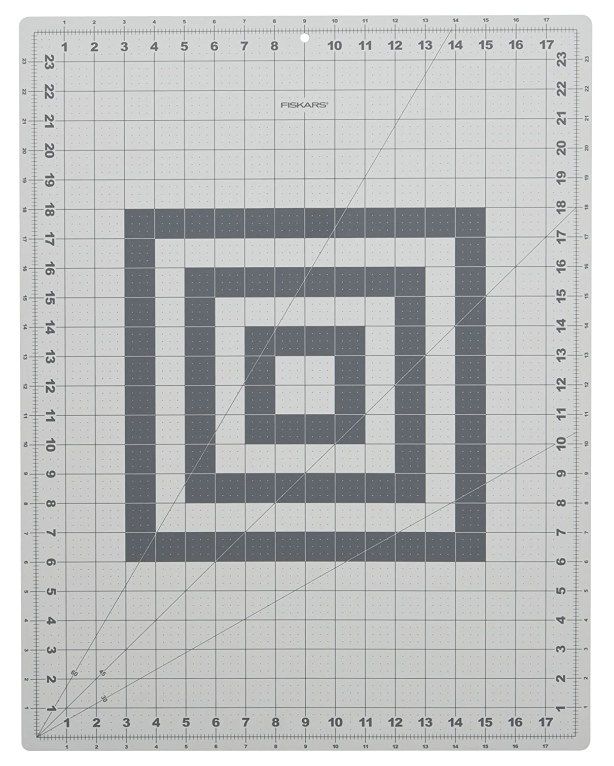 Fiskars 2-Sided Cutting Mat (Gray&Dark Gray)