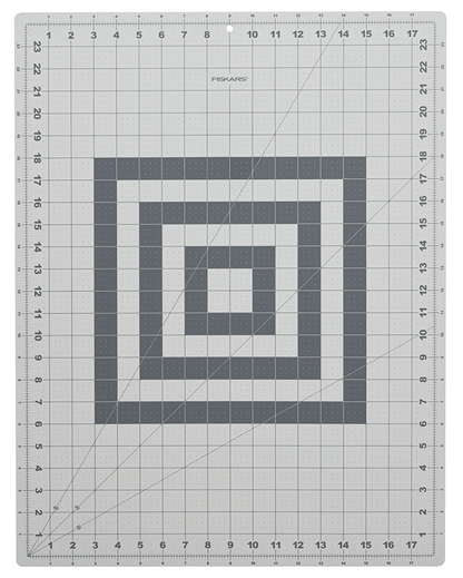 Fiskars 2-Sided Cutting Mat (Gray&Dark Gray)