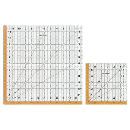 Fiskars Square Ruler Set, 12.5 x 12.5 in., 6.5 x 6.5 in.
