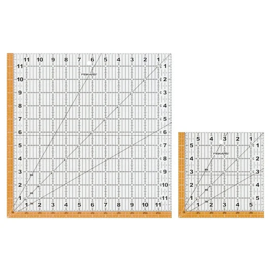 Fiskars Square Ruler Set, 12.5 x 12.5 in., 6.5 x 6.5 in.