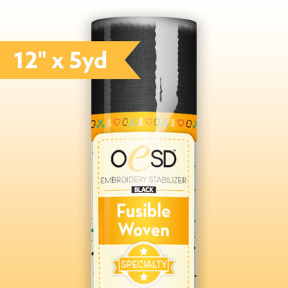Fusible Woven Black 12" x 5yd OESD