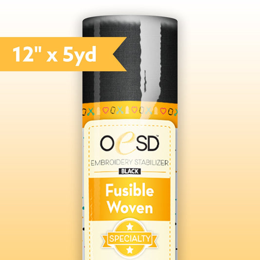 Fusible Woven Black 12" x 5yd OESD