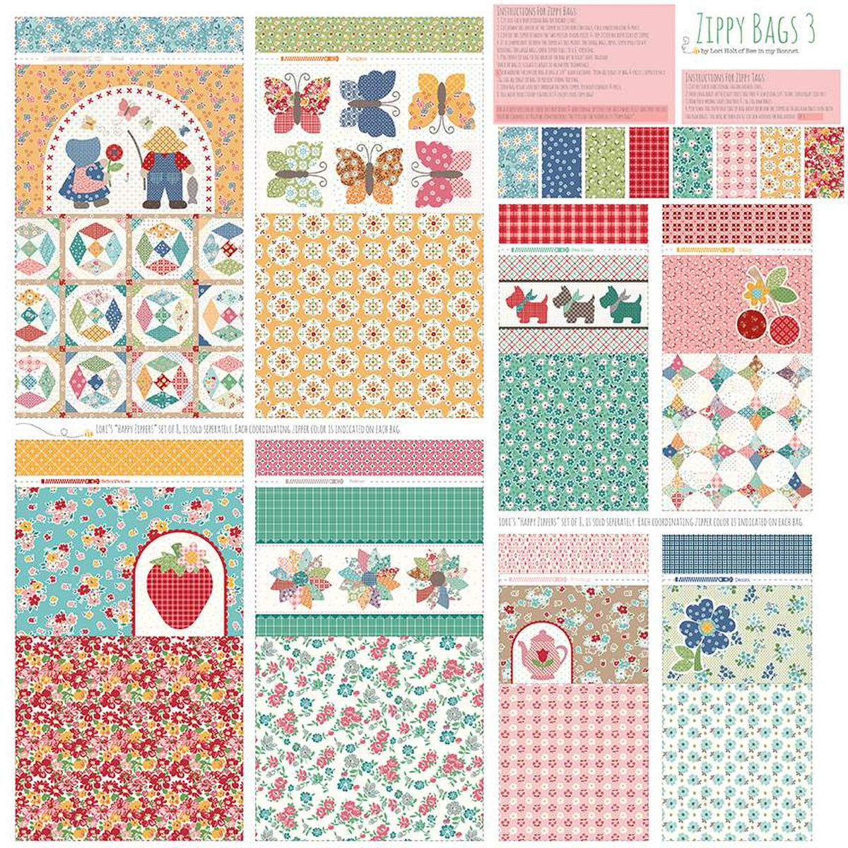 Home Decor Zippy Bags 3 Panel - Riley Blake Designs