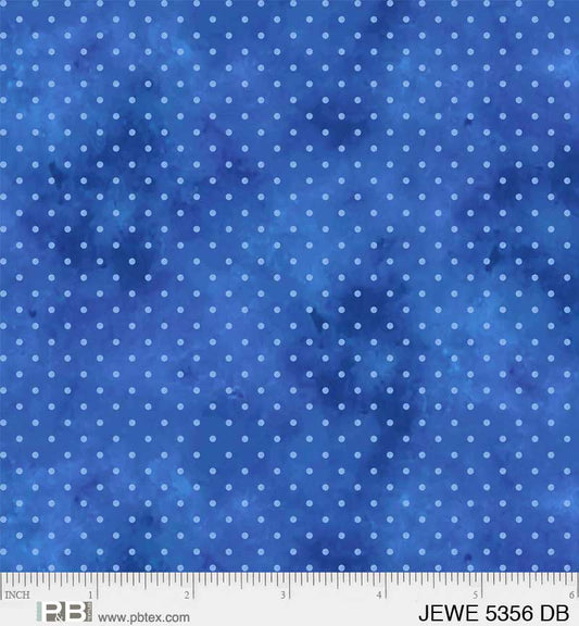 Blue with light Blue Dots - Jewel Collection P&B Textiles