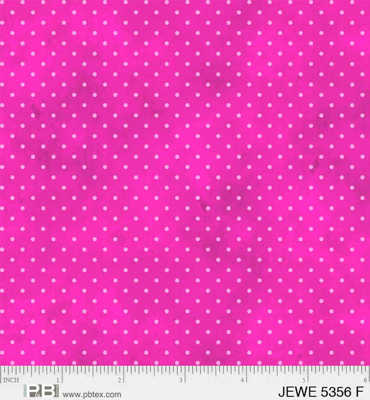 Hot Pink with light Pink Dots - Jewel Collection P&B Textiles
