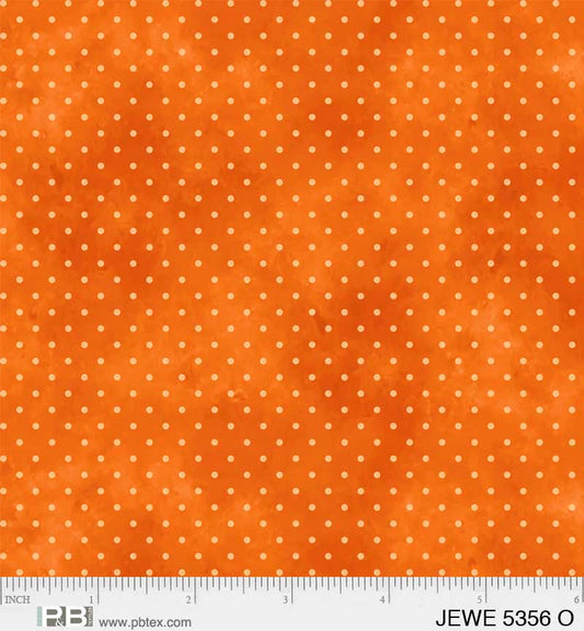 Orange with light Orange Dots - Jewel Collection P&B Textiles