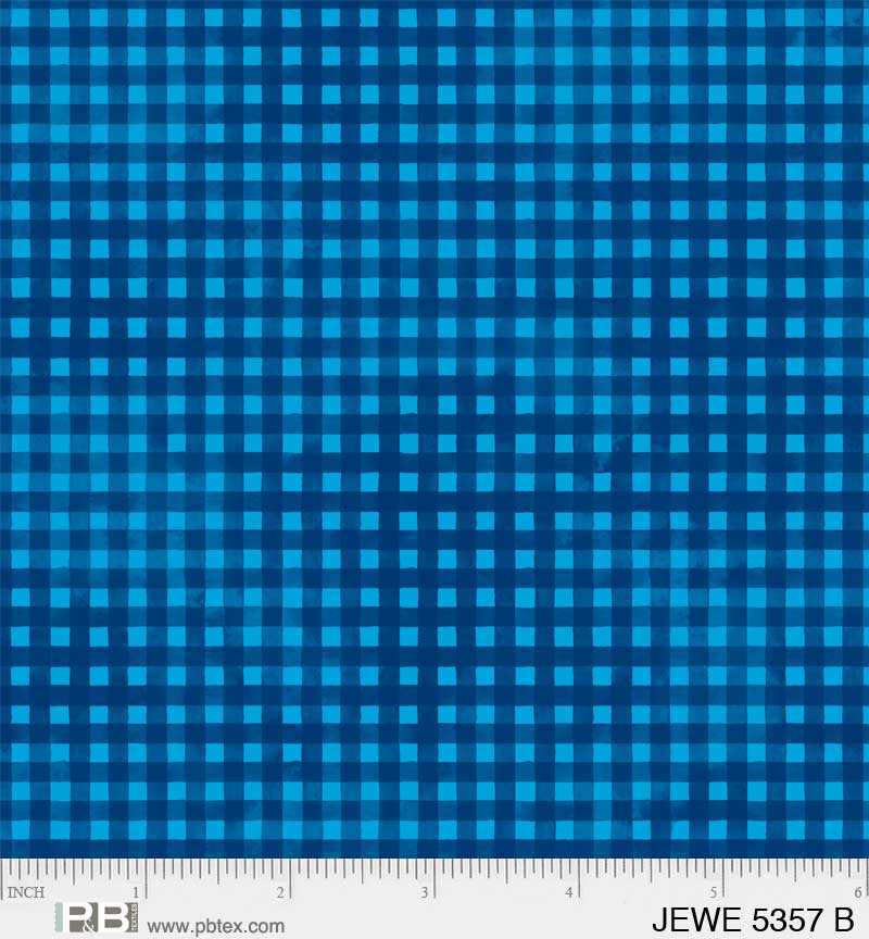 Blue Gingham - Jewel Collection P&B Textiles