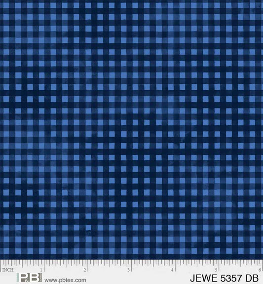 Dark Blue Gingham - Jewel Collection P&B Textiles