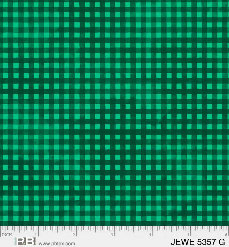 Green Gingham - Jewel Collection P&B Textiles