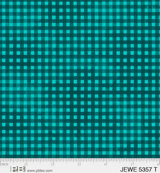 Teal Gingham - Jewel Collection P&B Textiles