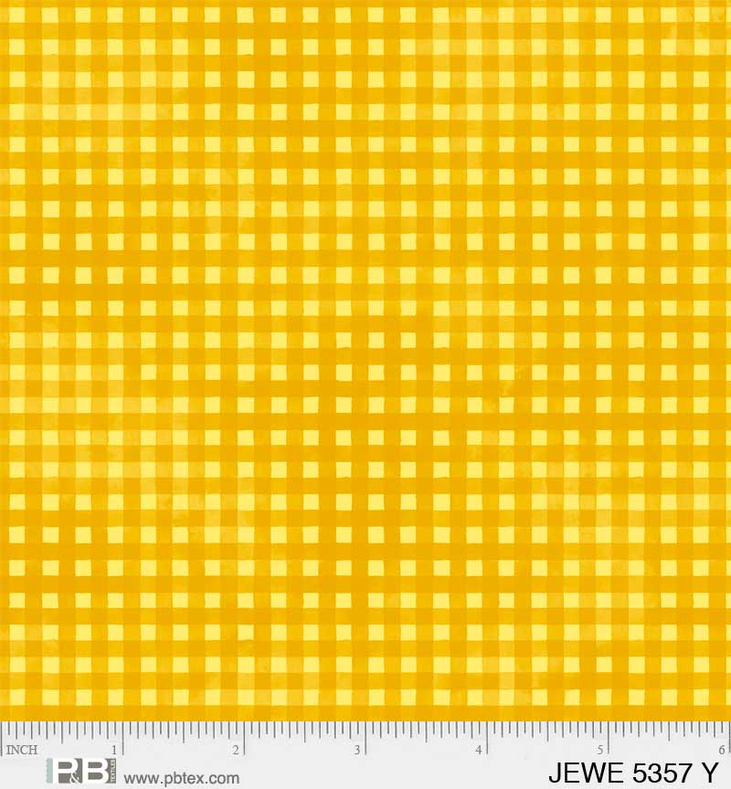 Yellow Gingham - Jewel Collection P&B Textiles