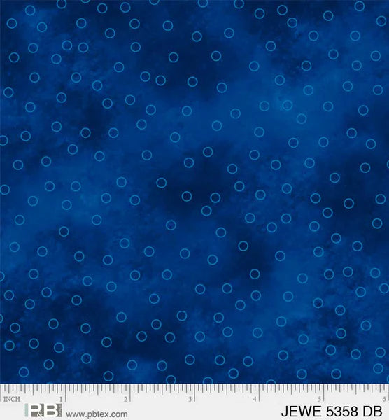 Dark Blue Tossed Dots - Jewel Collection P&B Textiles