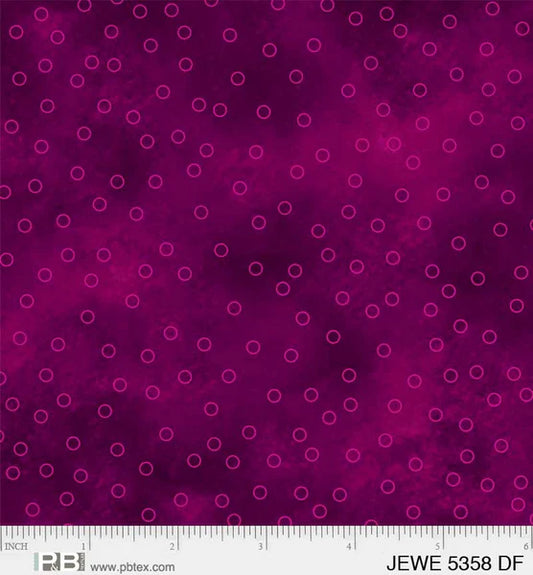 Violet Tossed Dots - Jewel Collection P&B Textiles