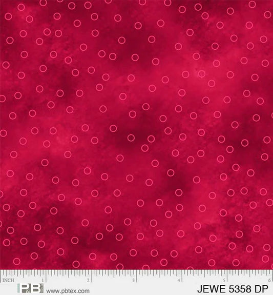 Deep Red Tossed Dots - Jewel Collection P&B Textiles