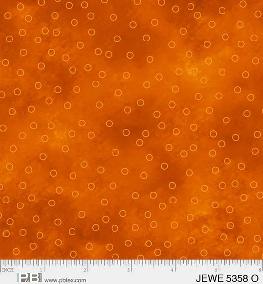 Orange Tossed Dots - Jewel Collection P&B Textiles