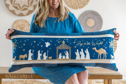 Nativity Bench Pillow Embroidery CD - Kimberbell