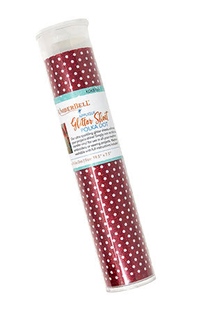 Kimber Bell Applique Glitter Sheets - Red with White Poka Dots