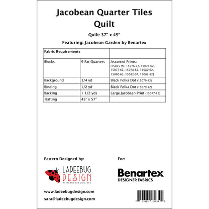 Jacobean Quarter Tiles Quilt Pattern