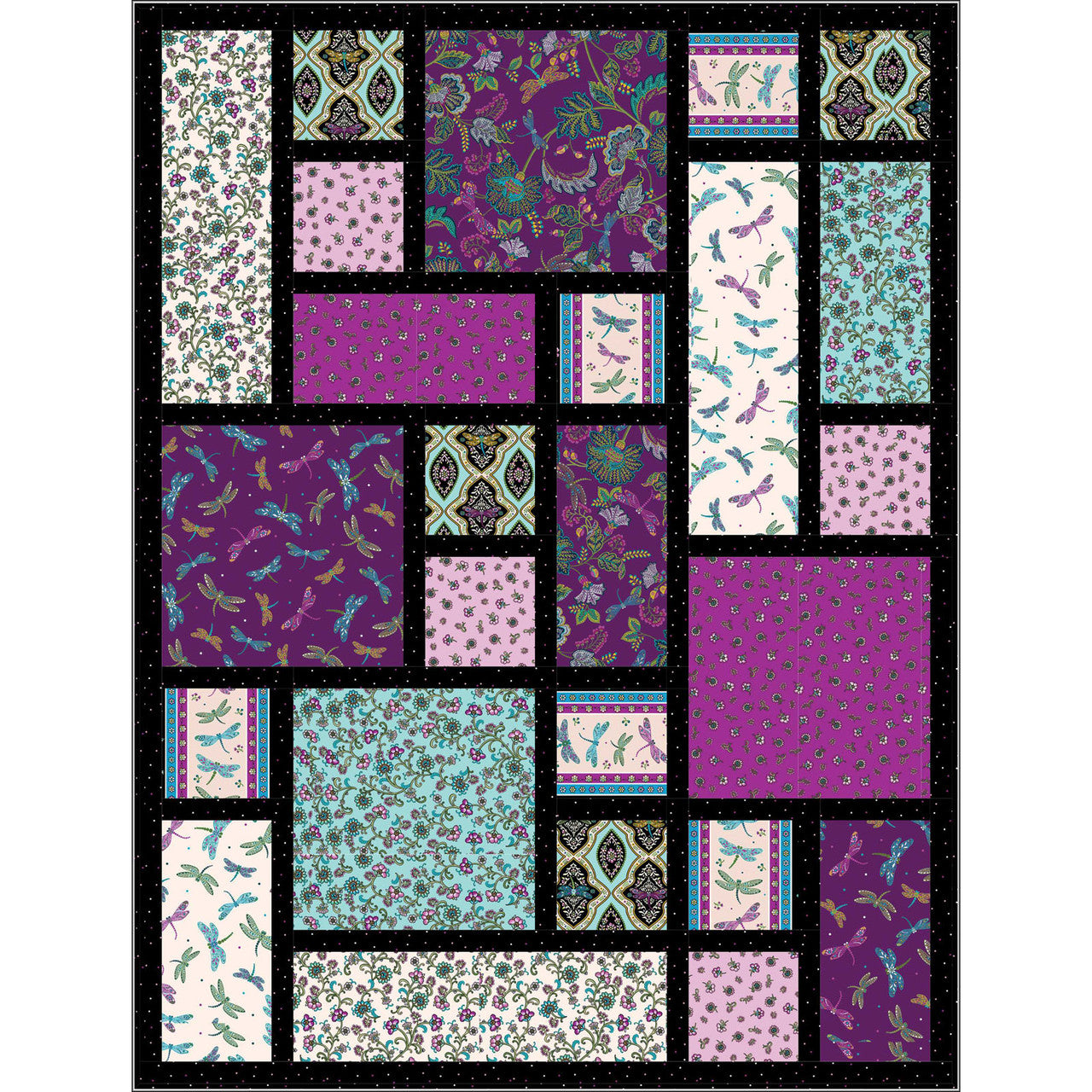 Jacobean Quarter Tiles Quilt Pattern