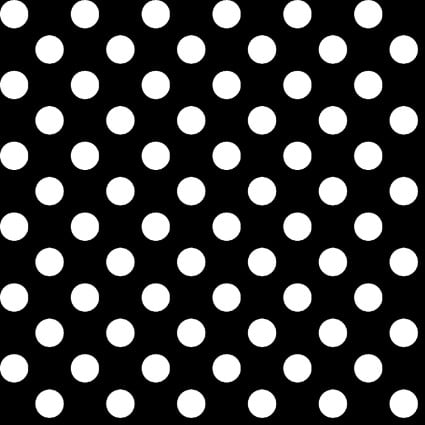 Black & Large White Dots - Kimberbell Basics / Maywood Studio