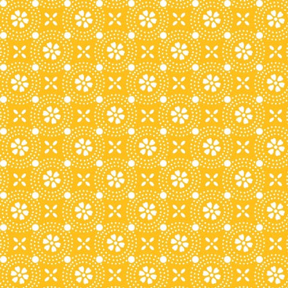 Dotted Circles Yellow - Kimberbell Basics / Maywood Studio