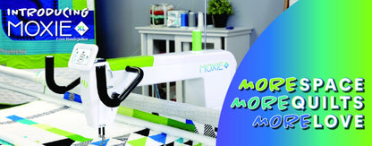 HQ Moxie XL launch banner: more space, more quilts