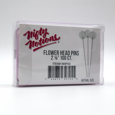 White Flower pins 100 pcs - Nifty Notions