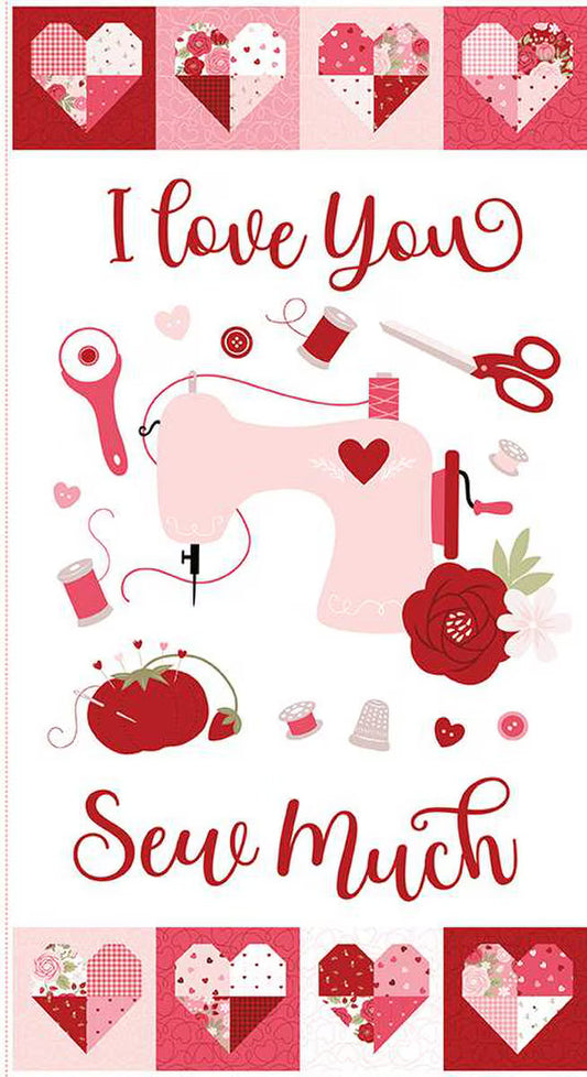 Sew in Love I Love You Sew Much Panel - Riley Blake Designs