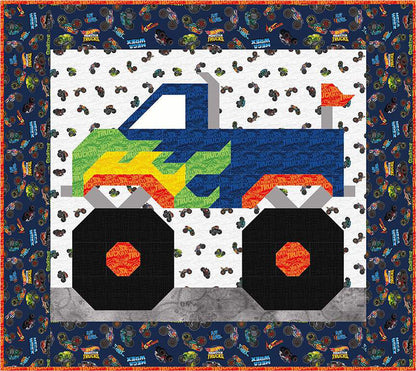 Hot Wheels Monster Truck Quilt Pattern by Lisa Muilenburg for Riley Blake Designs