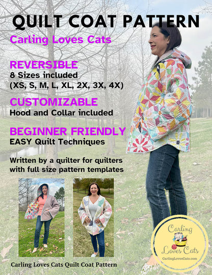 Carling Loves Cats Quilt Coat Pattern - Riley Blake Designs