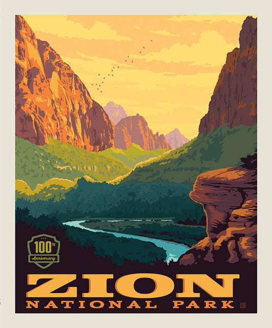 National Parks Poster Panel Zion