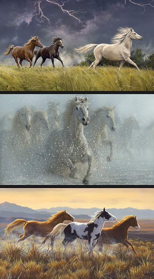 Wild Horses Pillow Panel - Riley Blake Designs