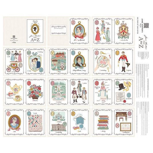 Jane Austen Soft Book Panel - Riley Blake Designs