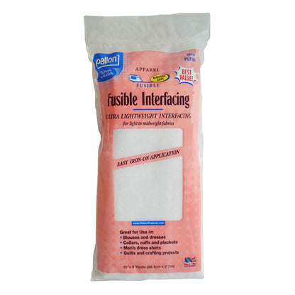 Pellon Fusible Interfacing Ultra Lightweight, 15" x 3 yds - White