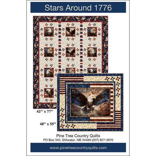Stars Around 1776 Quilt Pattern